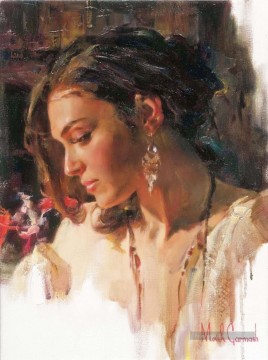 Jolie Fille MIG 38 Impressionist Peinture à l'huile
